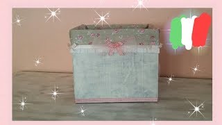 Scatolacontenitore shabby chic fai da tediy [upl. by Akirret]