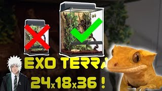 NEW Crested Gecko Vivarium MASSIVE Exo Terra 24x18x36 June 2018 [upl. by Ahsenhoj]