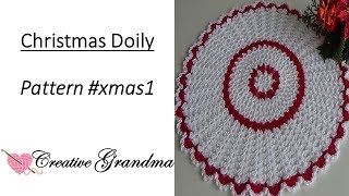 Christmas Lace Crochet Doily Tutorial  Holiday Crochet [upl. by Argela]