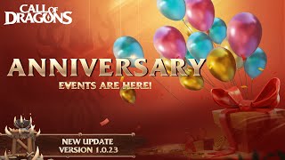 Anniversary Celebrations  Update Preview 1023 Call of Dragons [upl. by Eleinad]