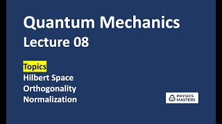 Quantum Mechanics 08 Hilbert Space [upl. by Ahtiekal]