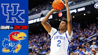 Kentucky vs Kansas  College Hoops 2K25 Simulation [upl. by Valoniah773]