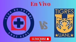 Cruz Azul vs Tigres UANL partido de fútbol en vivo hoy  Liga MX de México [upl. by Nnairrehs]