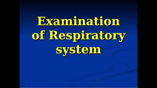 MDCN Approved Respiratory System Examination [upl. by Alema563]