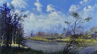 Shady River Bank  Time Lapse Painting [upl. by Deonne]