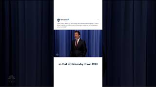 Jimmy Fallon ROASTS CNN for hosting the first Presidential debate [upl. by Hanimay]