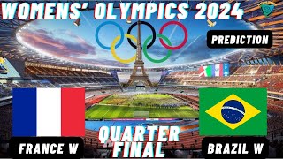 France vs Brazil Womens Paris Olympic 2024 Quarter Final [upl. by Dynah]