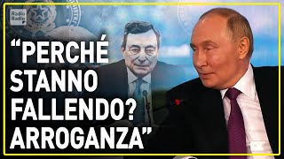 PUTIN SMENTISCE DRAGHI SULLE SANZIONI IL DISCORSO A DUE ANNI DI DISTANZA ASSENTE DAI PALINSESTI [upl. by Wehhtam]