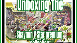 Unboxing The Shaymin V premium Collection CRAZY PULL🔥 [upl. by Nodyarg703]