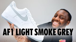 Nike Air Force 1 Light Smoke Grey On Foot Sneaker Review QuickSchopes 645 Schopes FJ4146 100 [upl. by Sharp]