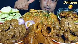 Eating Spicy Chicken Gizzard amp Liver Curry Mutton Lungs Curry Spicy Fish Curry Brinjal Fry Asmr😋 [upl. by Adieno]