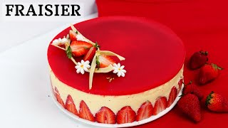 TARTA FRAISIER  pastel DE FRESAS Y CREMA Ladulcepedia [upl. by Sadonia]