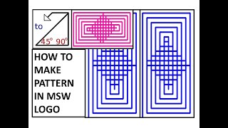 MSW logo tutorialMSW LOGO pattern commandsRepcount commandLogo commands for class 3 amp 4 [upl. by Hazelton909]