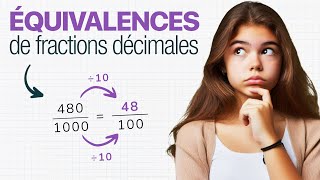 Équivalences de FRACTIONS DÉCIMALES CM1CM26e [upl. by Survance446]