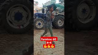 Farmtrac 60 4×4 power full 💪viralvideos farming tranding [upl. by Arahsit]