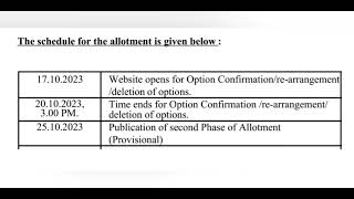 2nd Phase Allotment  3 Year LL B  KLEE 2023 [upl. by Nnaaihtnyc]