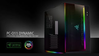 Lian Li PCO11 Dynamic Black Case  Razer Edition Unboxing [upl. by Aerdnaed]