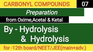 Preparation of carbonyl compounds from oxime amp acetal and ketal [upl. by Eecak696]