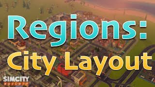 SimCity Buildit  REGIONS City Layout 1 [upl. by Ateiluj658]