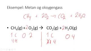 Balansere reaksjonlikninger i naturfag [upl. by Isaacson332]