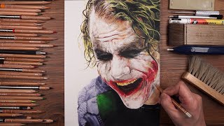 Drawing JOKER  Heath Ledger  MOONDrawing [upl. by Jerrilyn]