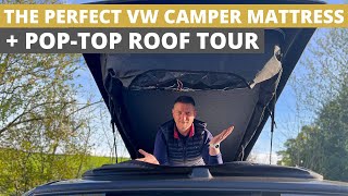 Is This The Perfect VW Camper Mattress  POPTOP ROOF TOUR [upl. by Rehposirhc]