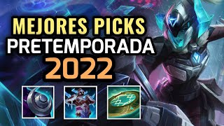 MEJORES PICKS Y CAMPEONES OP  PRETEMPORADA 2022 League of Legends  OP Champs LOL Temporada 12 [upl. by Fillender]