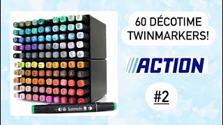 NIEUWE 60 DécoTime TwinMarkers van de Action  ColourCard Invullen [upl. by Russo]