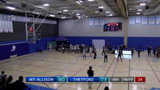 Joel Tyrrell Mens Basketball Classic 2023 Thetford Filons vs Mount Allison Mounties [upl. by Rochella]