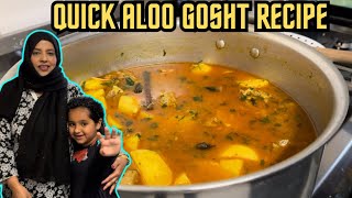 Quick Aloo Gosht Salan  Ready in 15mins Welcome Baby Girl reflexion food viralvideo [upl. by Leicam569]