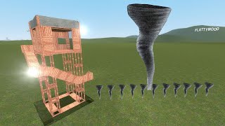 Tornado Vs Towers In Garrys Mod [upl. by Amlas]