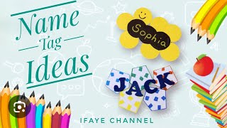 How to Make a Name Tag Name Tag Making from Cardboard  Name Tag Ideas [upl. by Donell258]