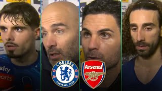 All Chelsea vs Arsenal Post Match Interviews  Pedro Neto Cucurella Mikel Arteta and Enzo Maresca [upl. by Ahseen]