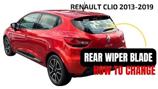 How To Replace Rear Wiper Blade On Renault Clio 20132019 Back Window Wiper Change [upl. by Ettennod]