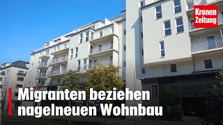 Migranten beziehen nagelneuen Wohnbau in WienFavoriten  kronetv NEWS [upl. by Adnileb]