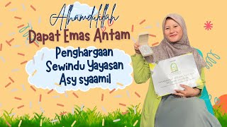 Dapat Emas Antam‼️Penghargaan sewindu Yayasan Asy Syaamil⁉️🎉 [upl. by Ahsii]