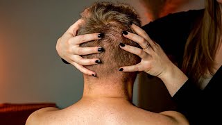 ASMR INTENSE Head Scratching Scalp amp Nape TINGLES No talking [upl. by Duggan]