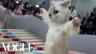 Jared Leto Arrives at the Met Gala as Karl Lagerfelds Cat [upl. by Datnow]