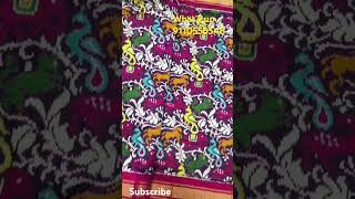 👆👆👆Special multi motif forest Design madathasu ikkat silk saree reels today youtubeshorts [upl. by Menken]