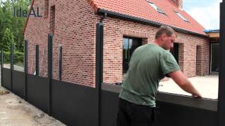 Montage IdeAL aluminium en wpc tuinafscheiding [upl. by Chariot]