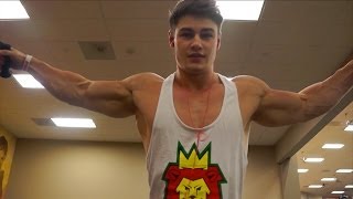 Chest and Calves Workout w Jeff Seid 16 days out IFBB Greater Gulf States Competition [upl. by Orvie]