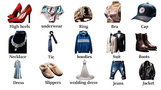 Clothes Vocabulary Mens and Womens Clothes Name in English  Self Test [upl. by Aratahc]