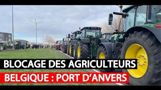 Les Agriculteurs vont bloquer le port dAnvers [upl. by Remle284]