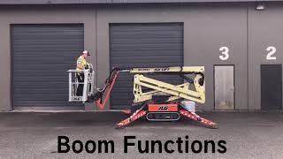 Operating a JLG X430AJ Track Boom Lift [upl. by Tsan]