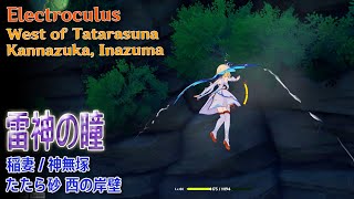 【原神】雷神の瞳稲妻たたら砂西の岸壁 ElectroculusWest of TatarasunaKannazukaInazuma14923 [upl. by Cammie210]