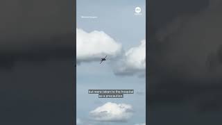 Fighter jet crashes during Michigan airshow  ABC News [upl. by Yrreb]