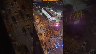 🚨Vanderbilt Goalpost on Broadway after Beating 1 Alabama 🚨 collegefootball [upl. by Rihana369]