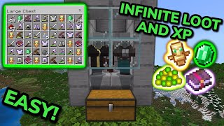 EASIEST 121 RAID FARM TUTORIAL in Minecraft Bedrock MCPEXboxPSSwitchPC [upl. by Erroll]