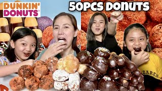 50 PCS DONUTS  1 BUCKET OF DUNKIN DONUTS  Giveaway [upl. by Temme203]