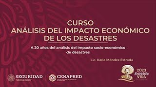 Curso Análisis del impacto económico de los desastres Tema 4 [upl. by Yevrah]